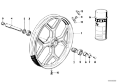 Cast rim, front