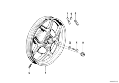 Cast rim, rear