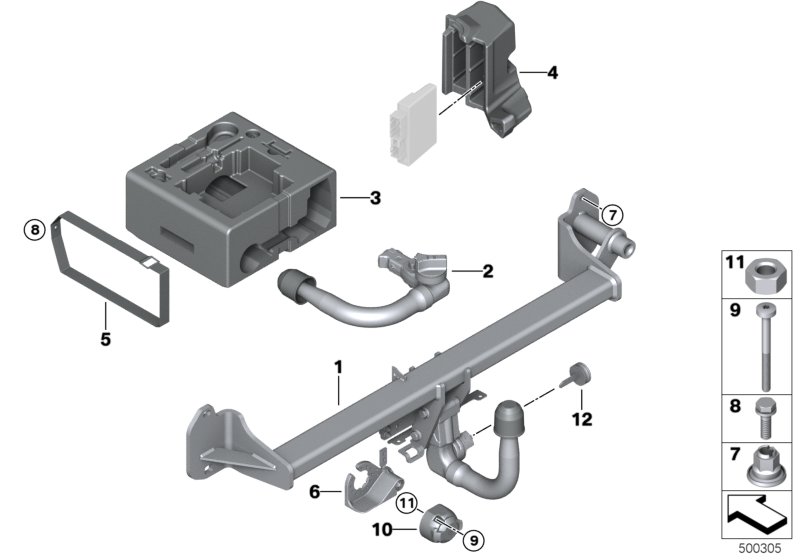 Towing hitch, detachable