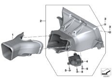 Air duct, intake silencer