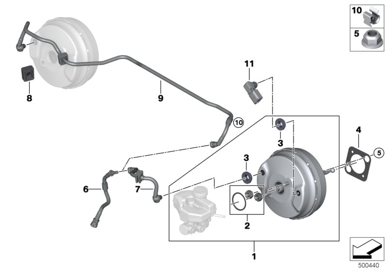 Power brake unit depression