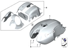 Brandstoftank alum. volledig zichtbaar