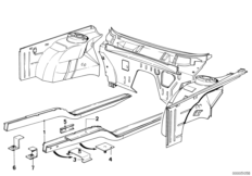 Estrutura dianteira-apoio do motor