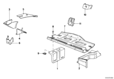 Support pour chassis avant