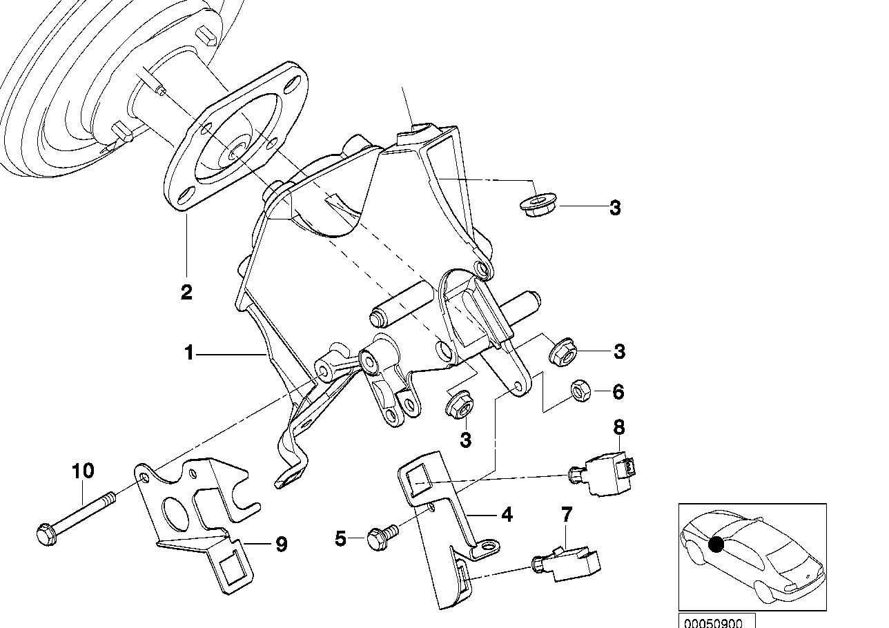 Pedals-supporting bracket