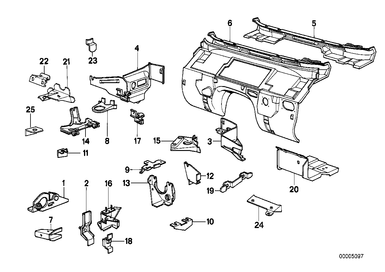 Stirnwand Einzelteile