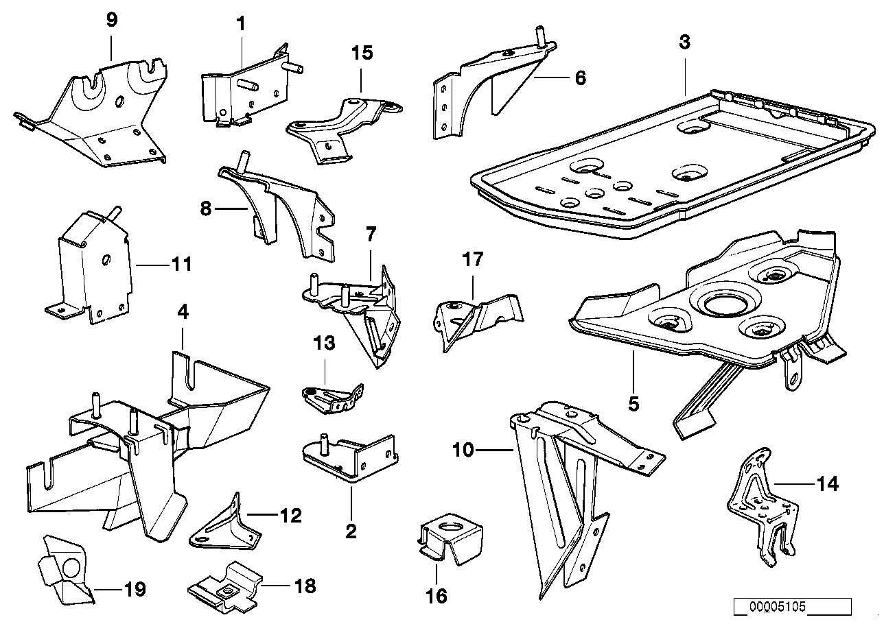 Suporte da carroçaria dianteira