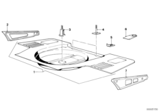 Floor panel trunk/lateral parts