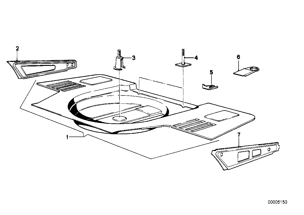 Bagageruimtebodem/zijdelen