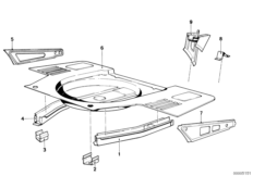 Floor panel trunk/lateral parts