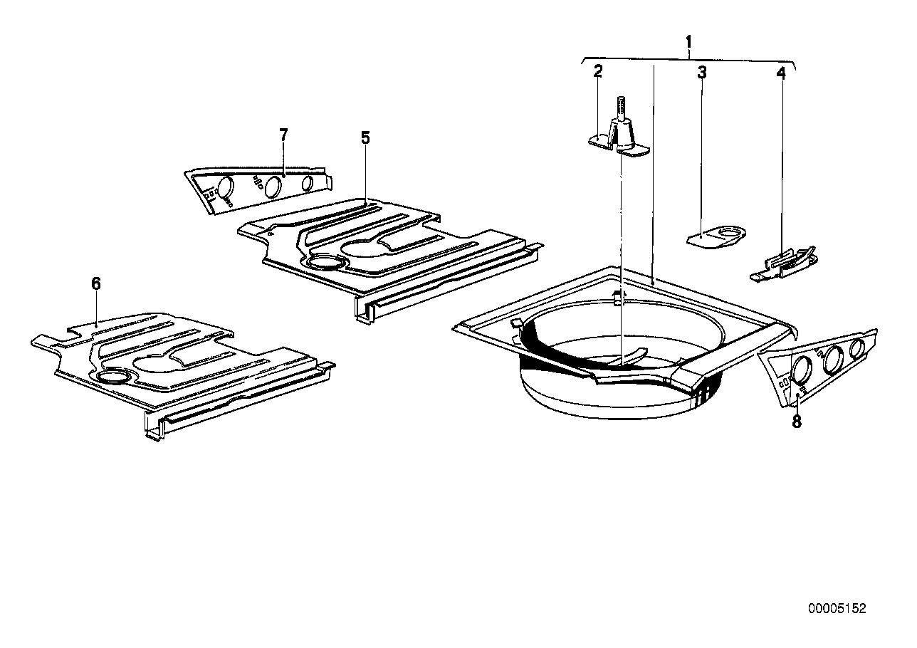 Bagageruimtebodem/zijdelen