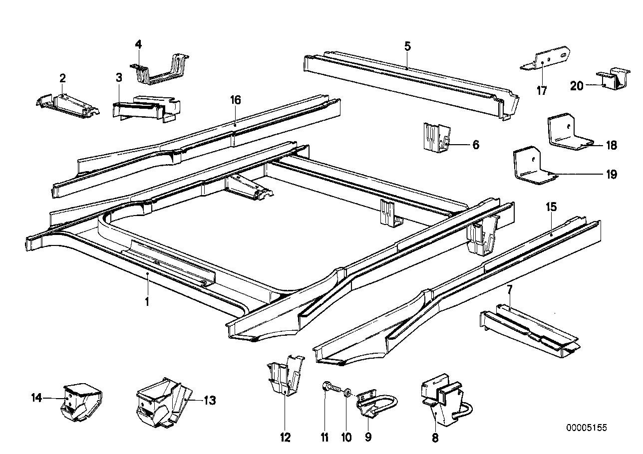 Floor parts rear exterior