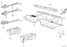 Floor parts rear interior