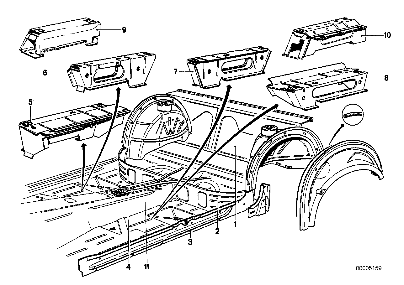 Scheidingswand bagageruimte/zittingbok