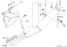 Exhaust system parts with mounting