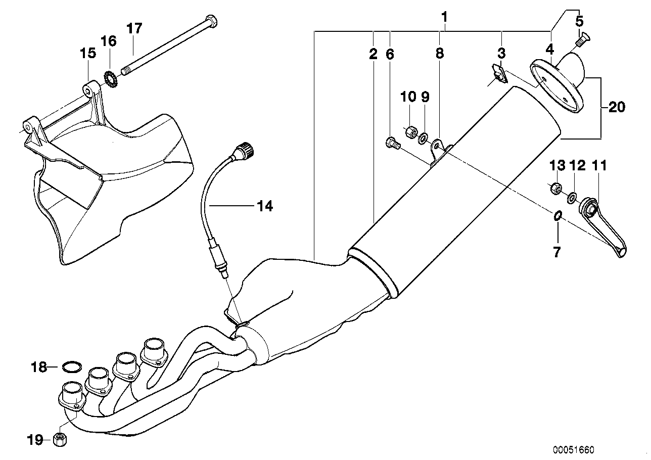 Exhaust system parts with mounting