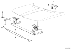 Motor kaputu/Montaj parçaları