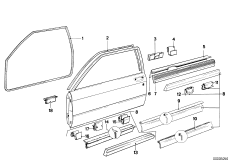 Door weatherstrip, front