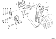 Riementrieb für Generator/Flügelpumpe