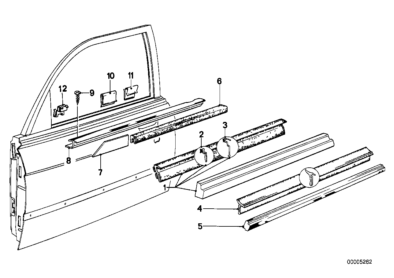 Joint de porte avant