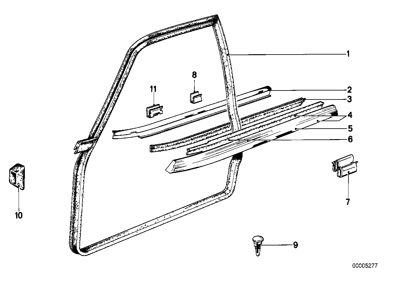 Junta de puerta delant.