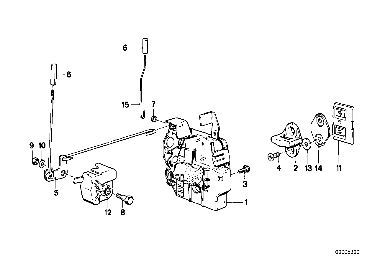 Serrure de porte avant