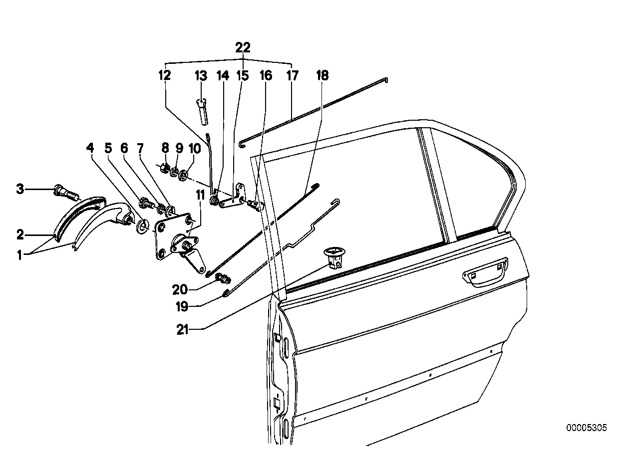 Locking system, door, rear