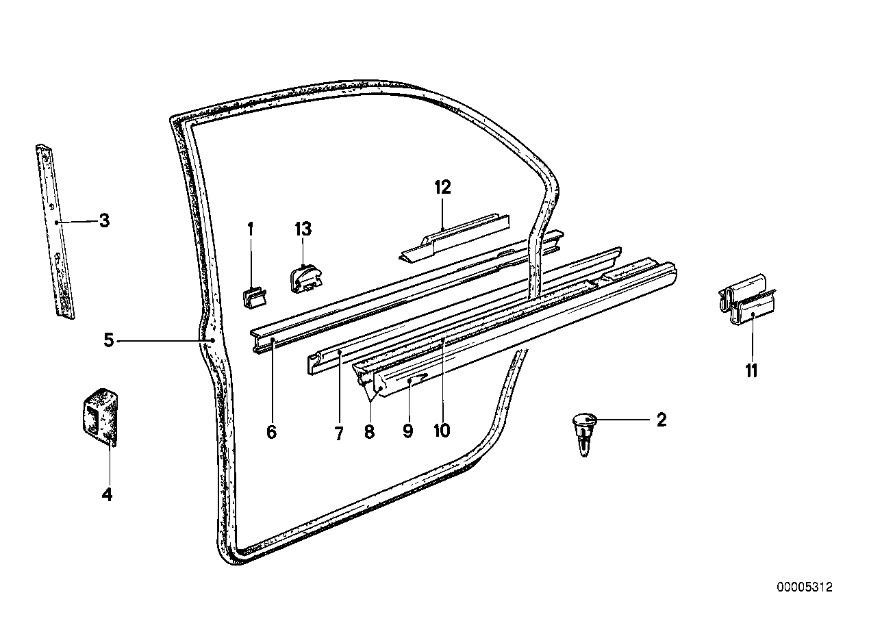 Junta de puerta tras.