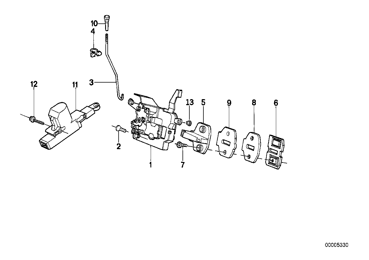 Fechadura da porta dianteira