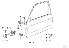 Front door-hinge/door brake