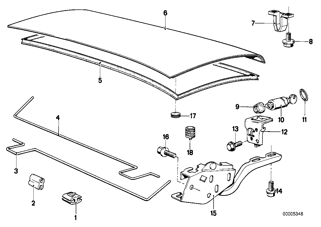 Koffertlucka, gångjärn, lås