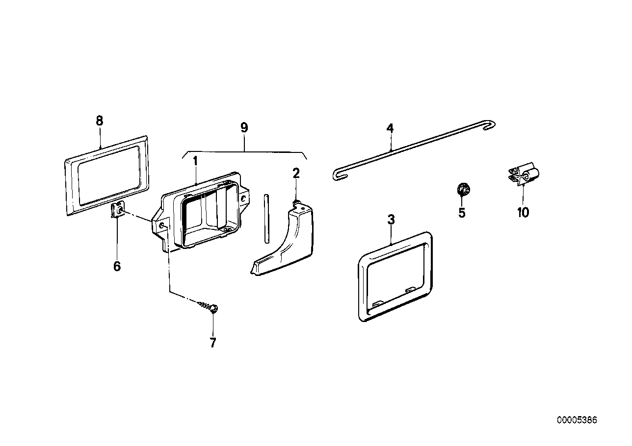 Rear door-door handle inner