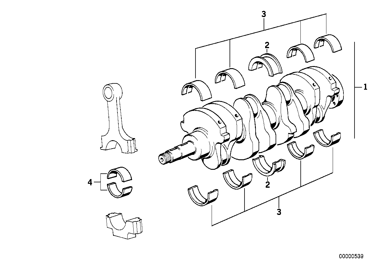 Vevaxel-vevaxel med ramlager