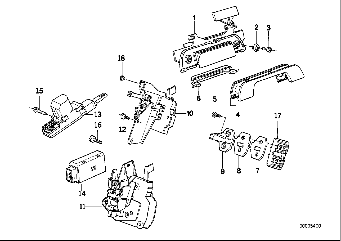 Sluitsysteem portier achter