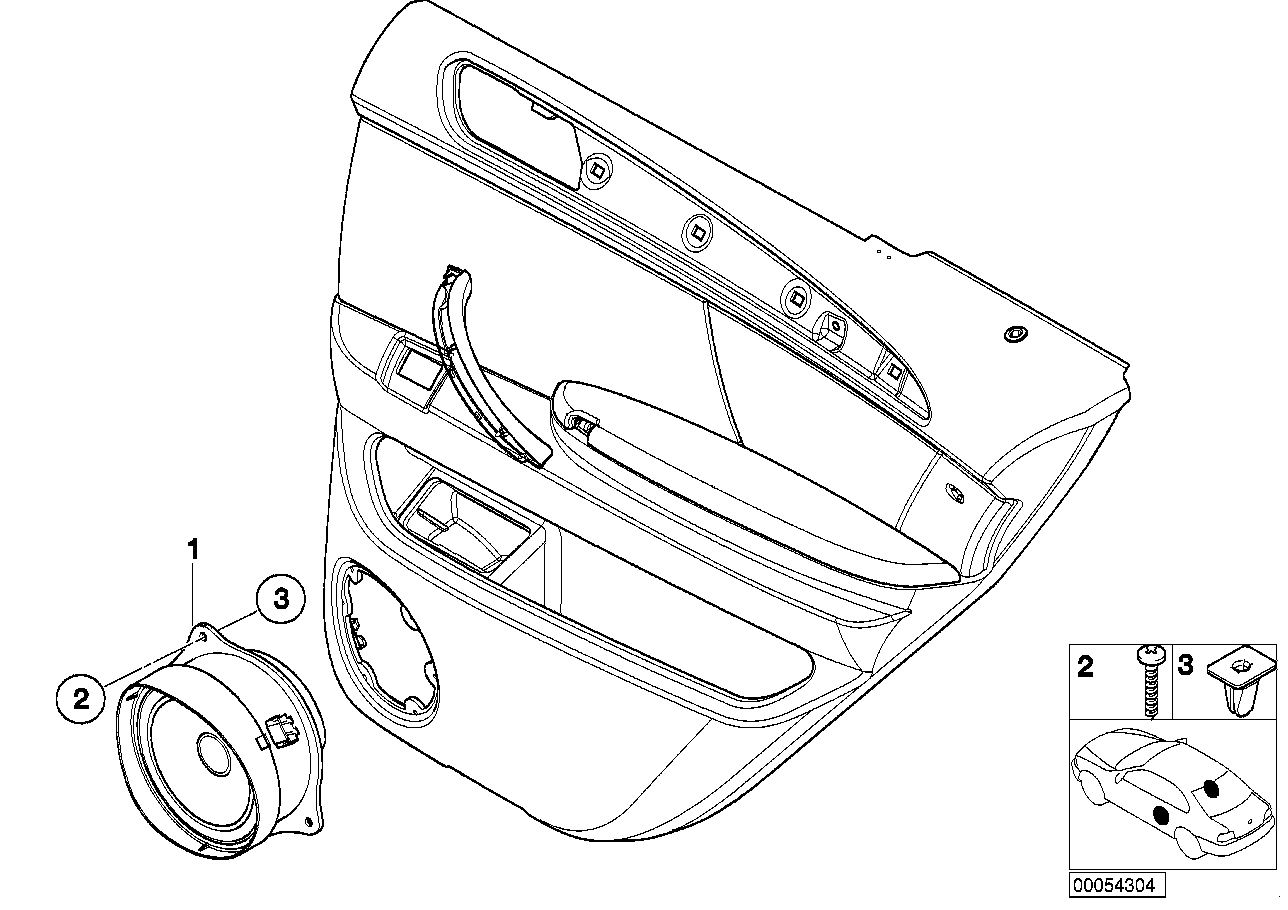 Single parts, Stereo System, door rear