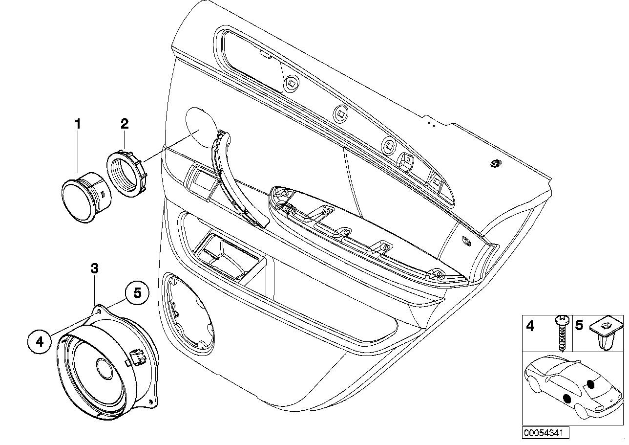 Single parts,HiFi Sys.Prof.DSP,door rear