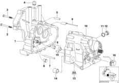 Gearbox housing/mounting parts