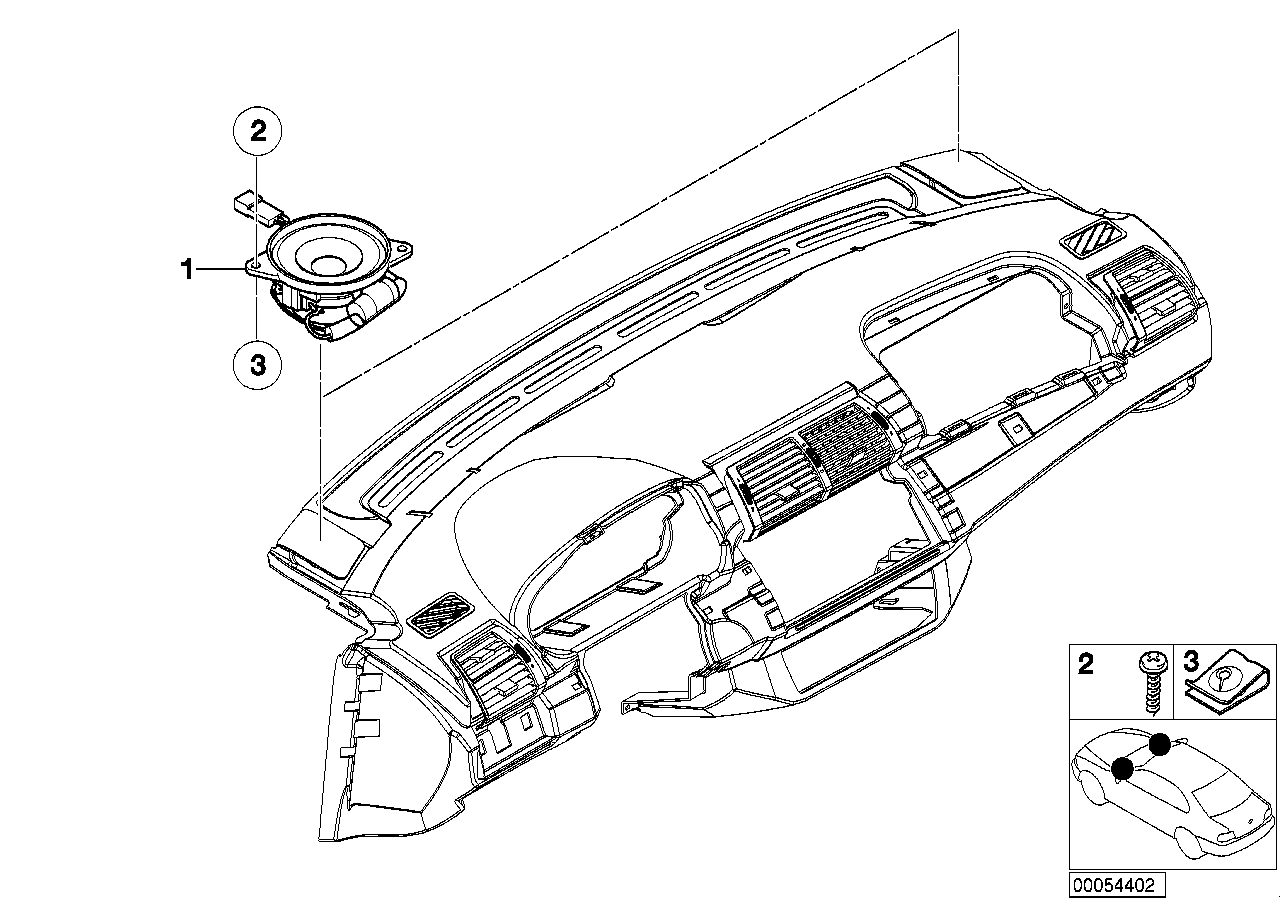 Högtalare instrumentpanel