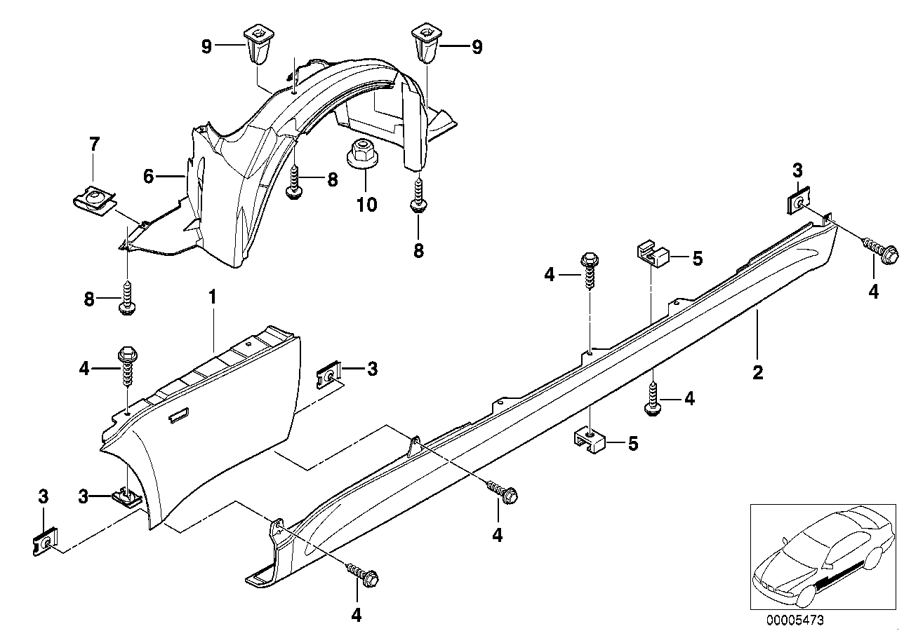 Panneau latéral avant/Entrée