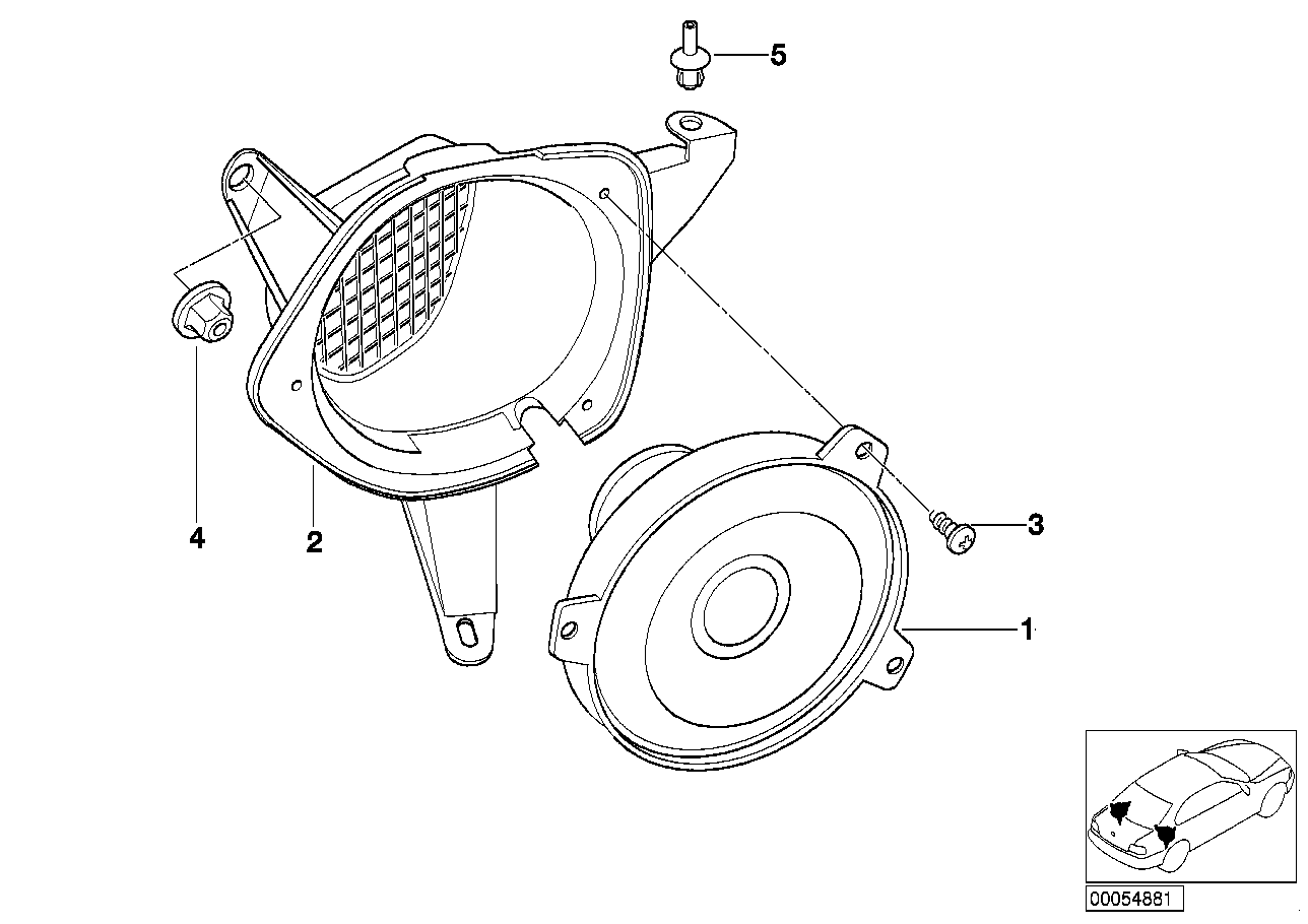 Système stereo, arrière