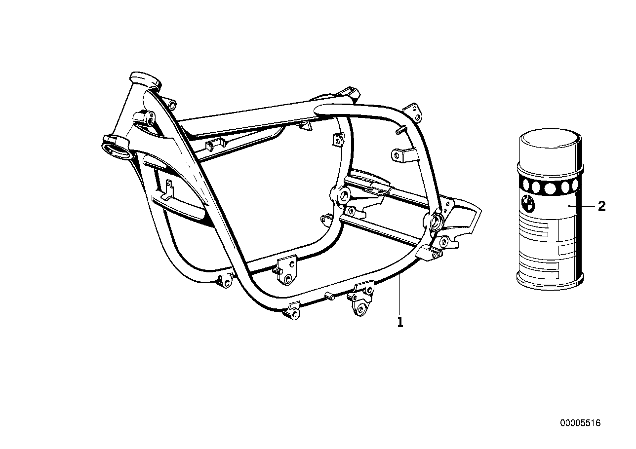 Parte dianteira da estrutura