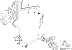 Brake pipe rear ABS