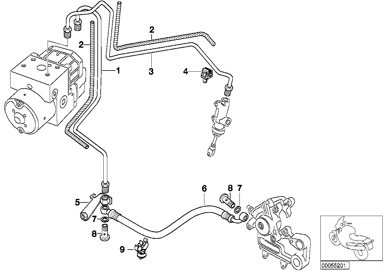 制动管路 后部 ABS