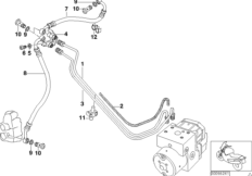 Brake pipe front ABS