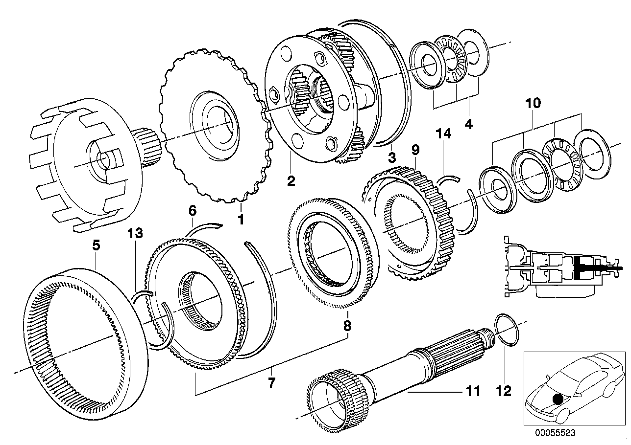 ZF 4HP22/24 Блоки планетарных шестерен