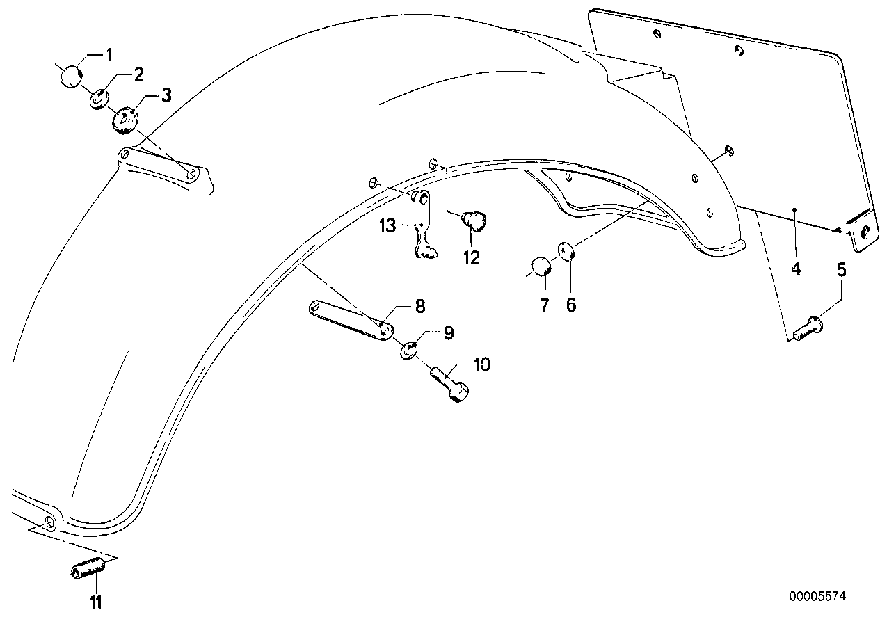 Pièces accolées garde-boue arrière