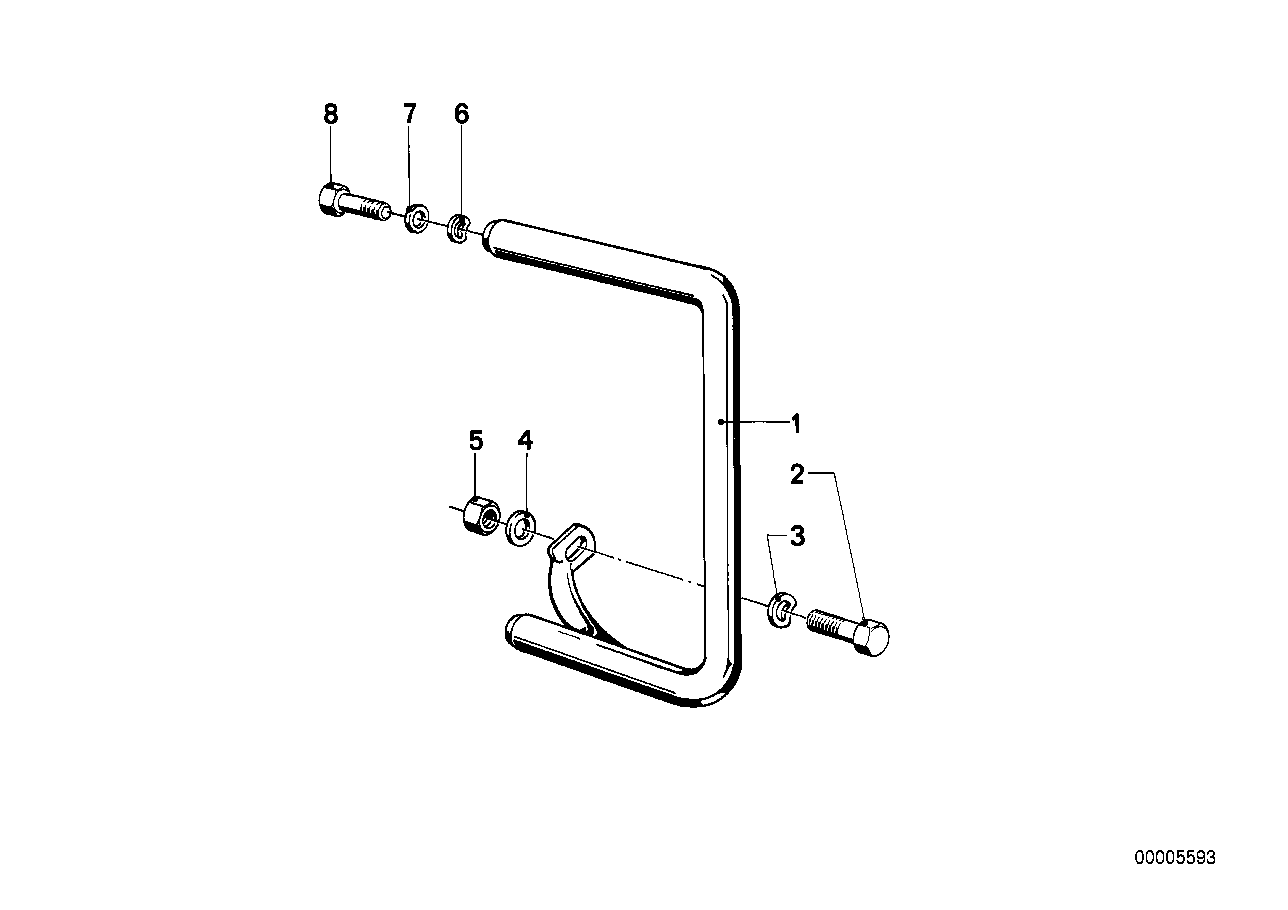 Piezas de estribo de proteccion trasera