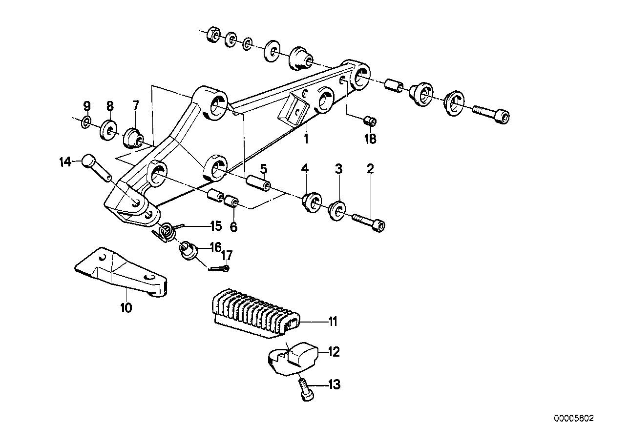 Piastra d.poggiapiedi/poggiapiedi anter.