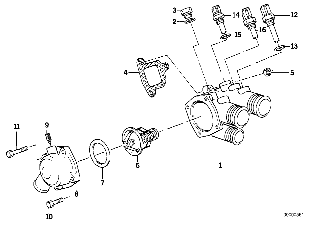 冷却系サーモスタット ハウジング