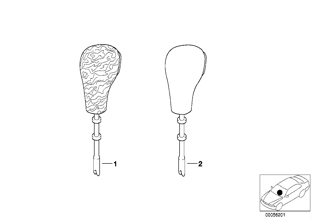 Impugnatura leva selettrice